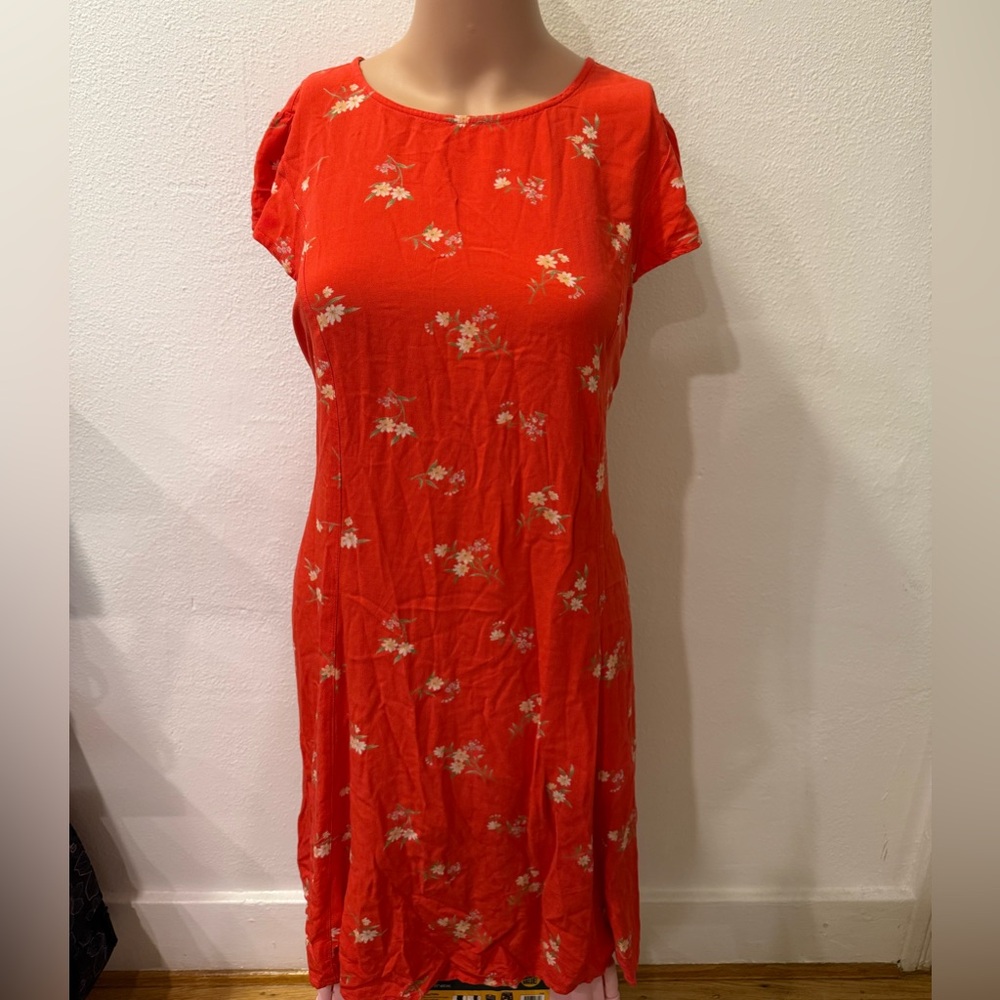 American Eagle Floral Red Dress